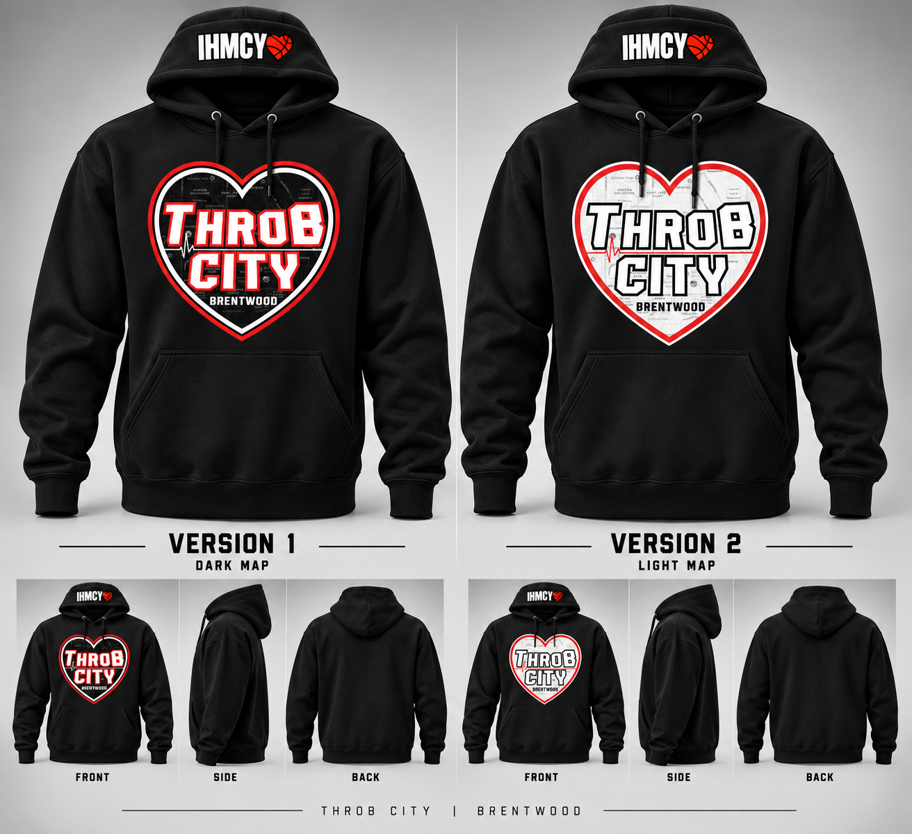 Throb City Hoodie fan gear design