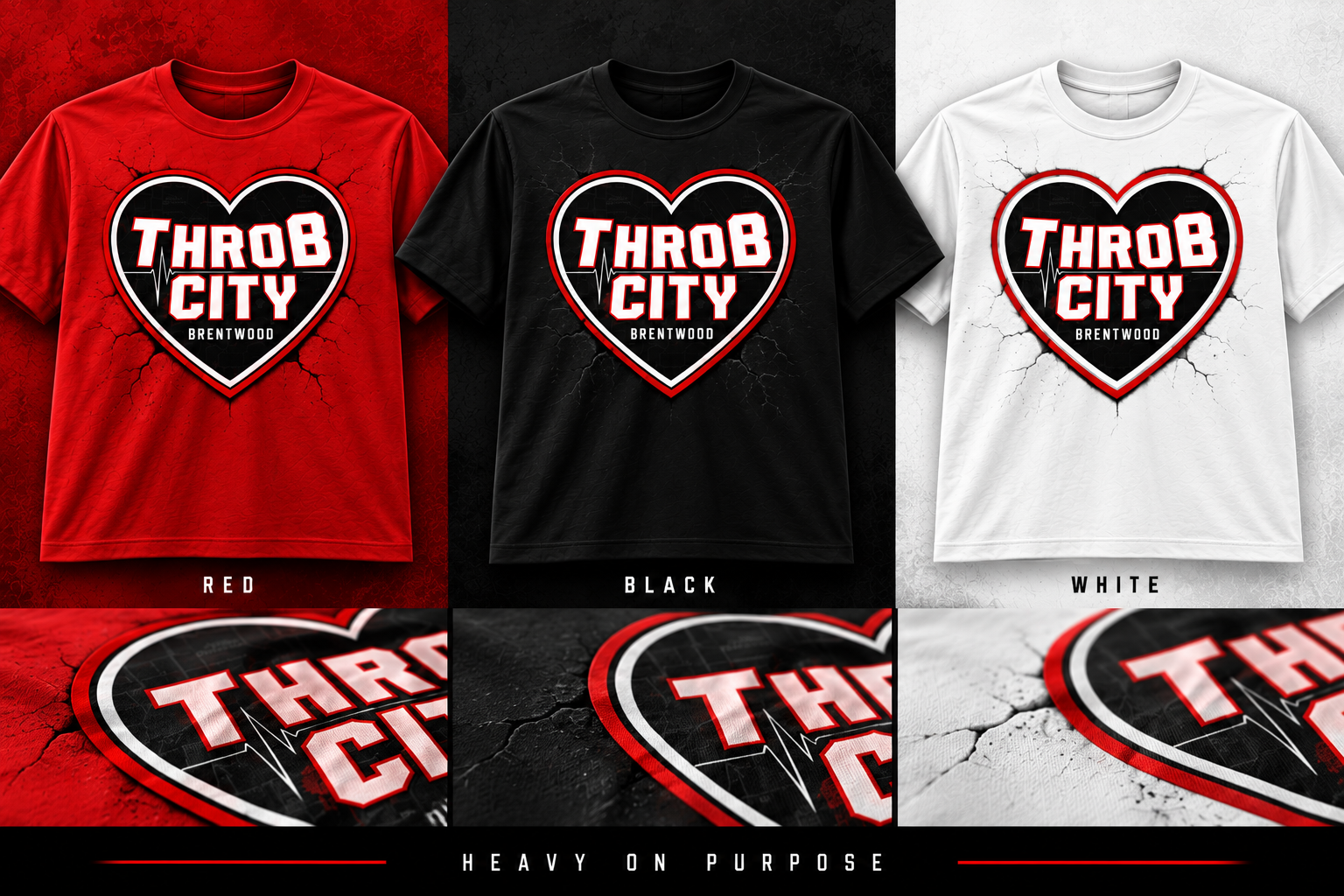 With a Heavy Heart T-Shirt fan gear design